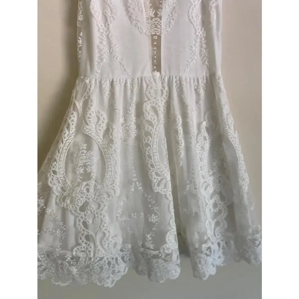 For Love & Lemons lulu White Lace mini Dress Size XS - Picture 3 of 10